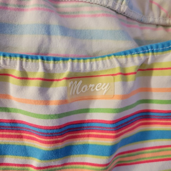 Vtg Morey Kids Halter Tankini Swim Tops Set of 2 Floral Striped Multicolor - Picture 4 of 9